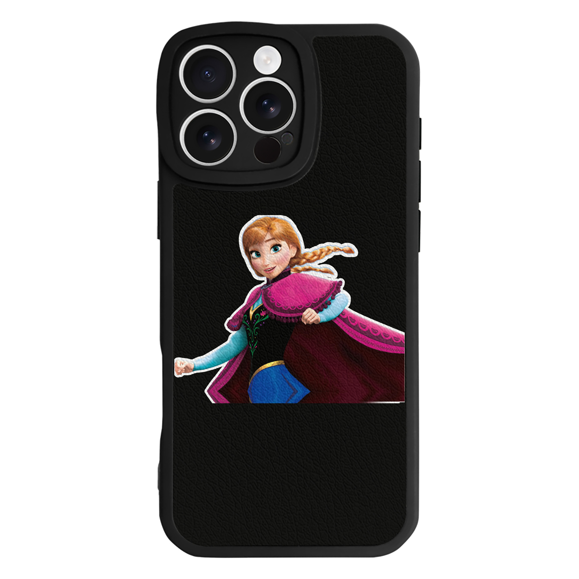 （画像用） アナと雪の女王 アンナ エルサ Frozen Anna Elsa 【iPhone 16シリーズ対応】シリコンスマホケース（レザー調） 材質：シリコン